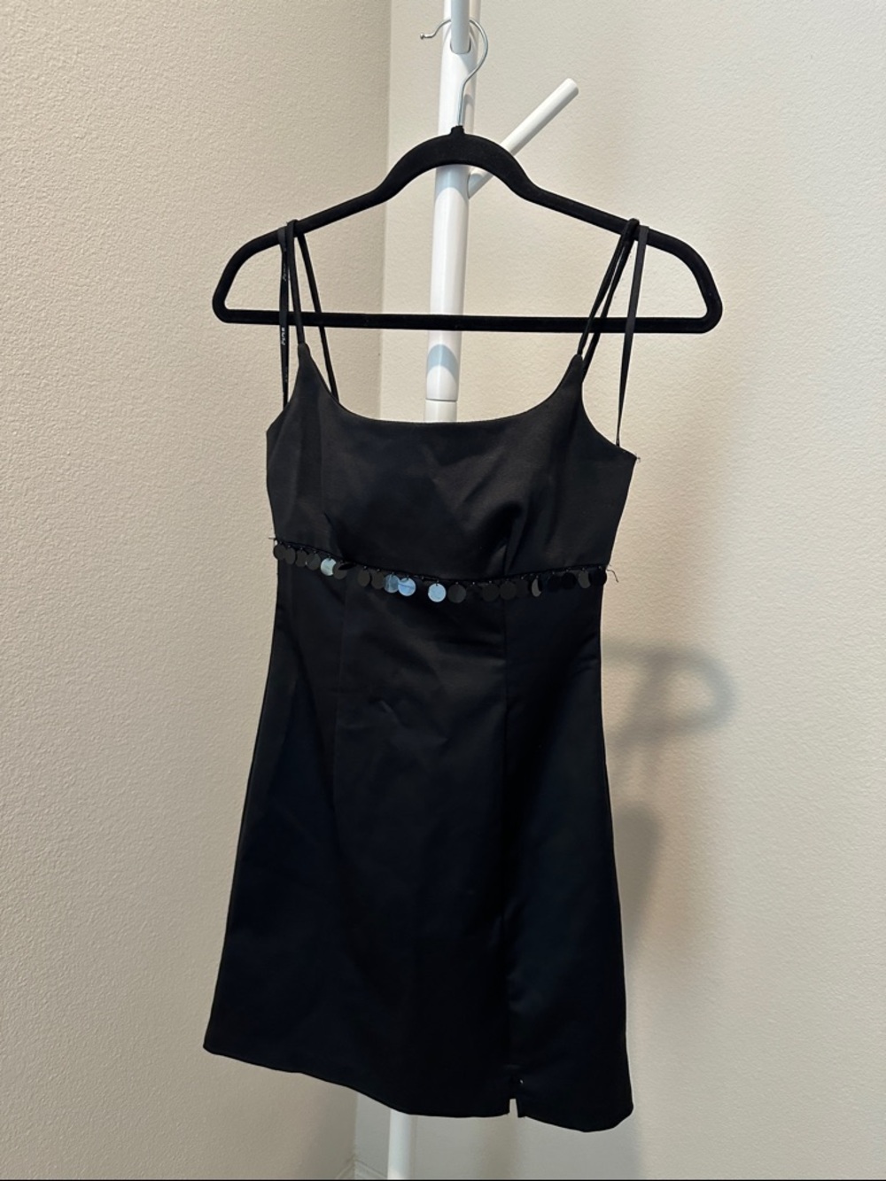 All That Jazz Black Mini Dress with Sequin Bust